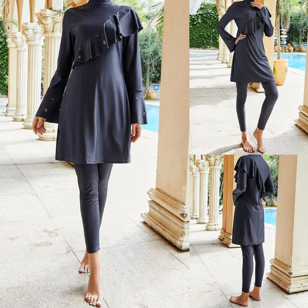 

Muslim Swimsuit Women 2022 New Swimwears Mujer Burkini With Hijab Moslem Muslem Maillot De Bain Femme Long Sleeve Modest Clothes