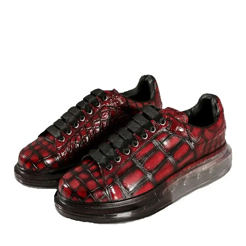 

2025 new arrival crocodile belly skin causal shoes men,male Genuine leather shoes