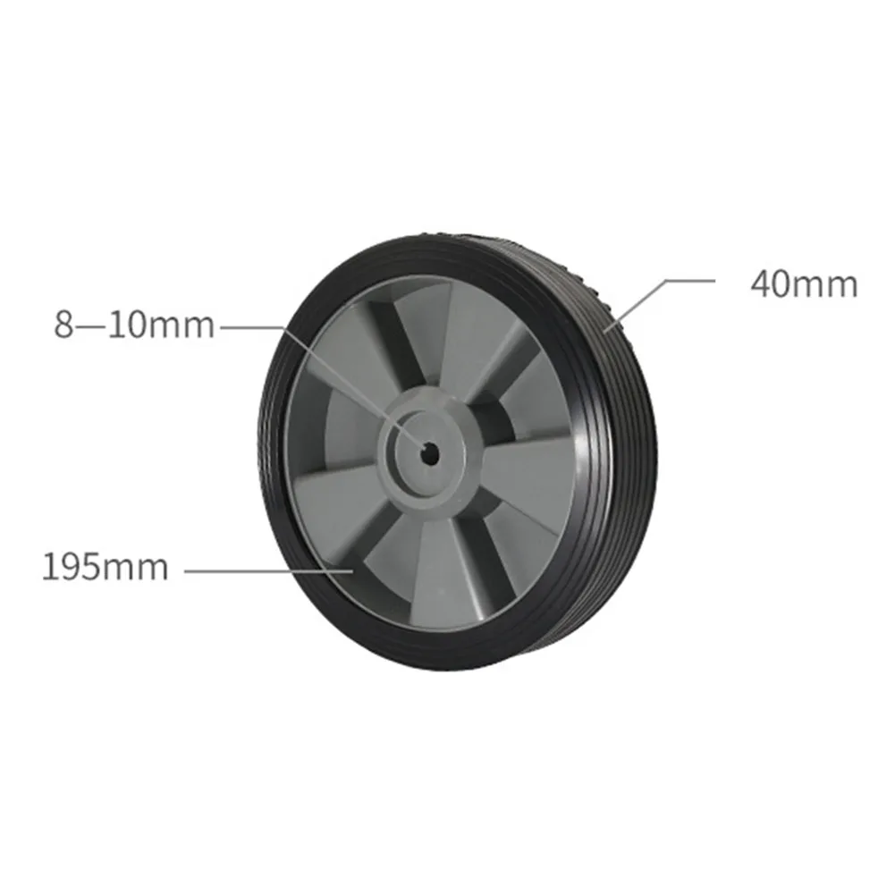 2pcs BBQ Grill Wheels For Gas Grills Plastic For Multi-functional Barbecue Grills Replacement Outer Diameter 195mm