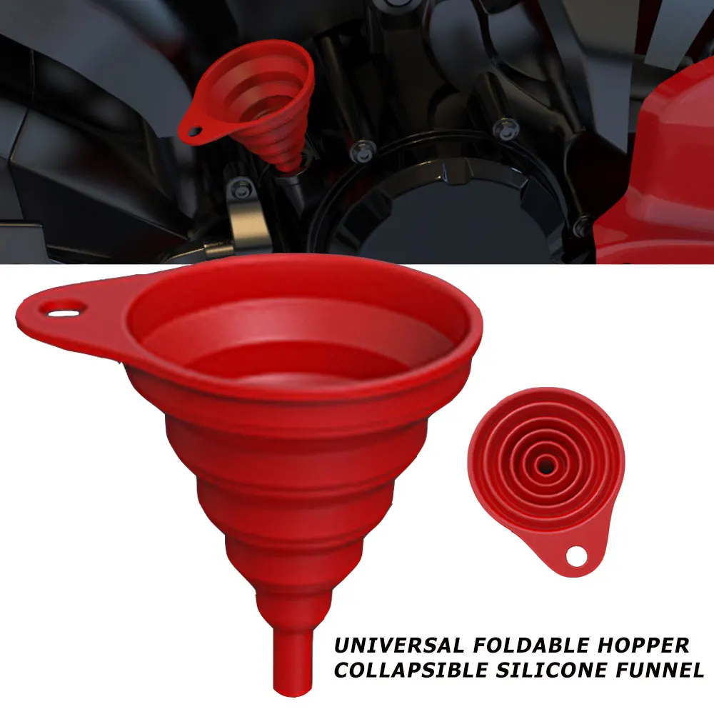 

Oil Fuel Change Foldable Hopper Collapsible Silicone Funnel For HONDA REBEL CMX250C CMX500/300 CA250 VT1100 XADV750 XADV 750