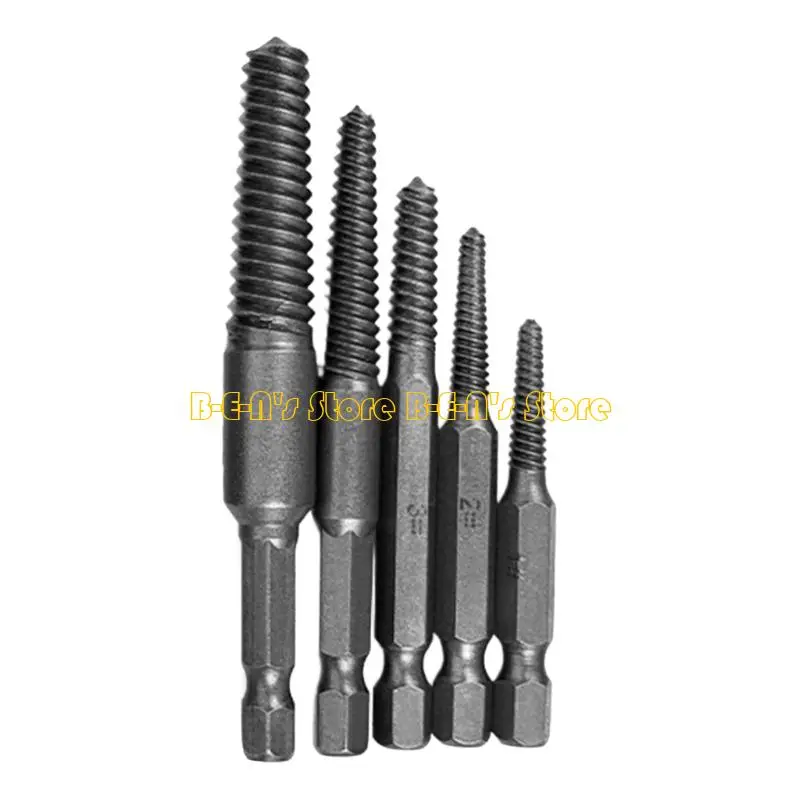 Y1AD Carbon Steel Broken Screw Extractors With Shanks Screw Removers For Electric Drill And Hand Tool Compatibility