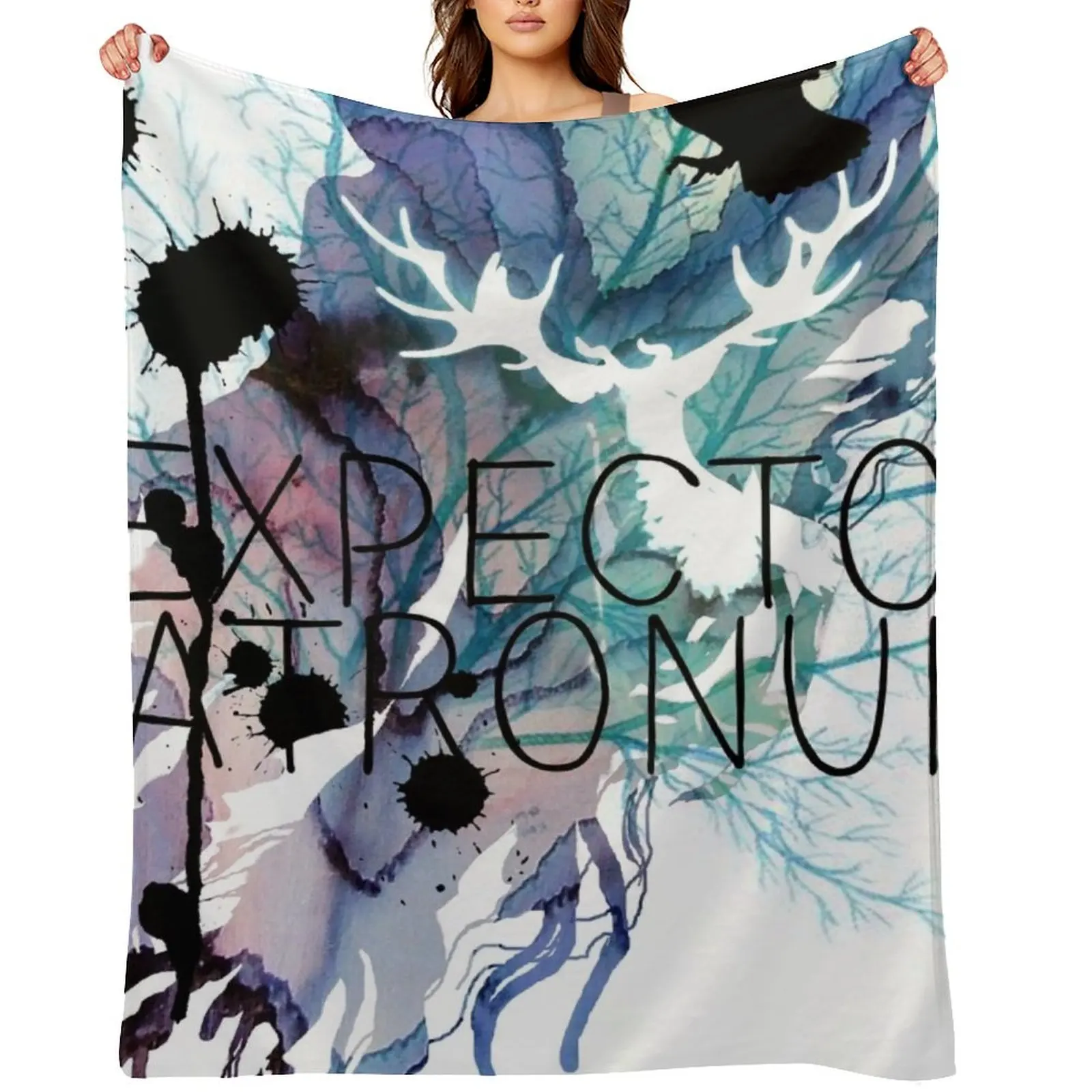 Manta de Sofá con Diseño de Hedwig de Harry Potter, Acuarela, Cálida para Invierno, Decorativa, Polar