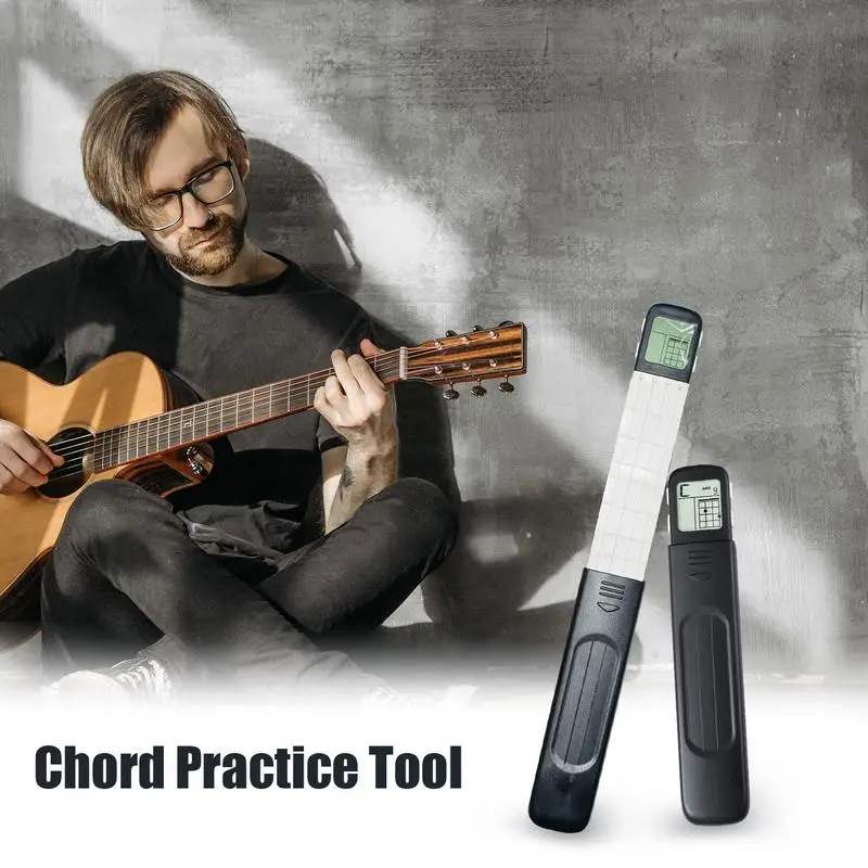 Guitar Chord Practice Tool Guitar Practice Neck With Rotatable Chart Screen Guitar Assist Learning Tool With Chord Chart