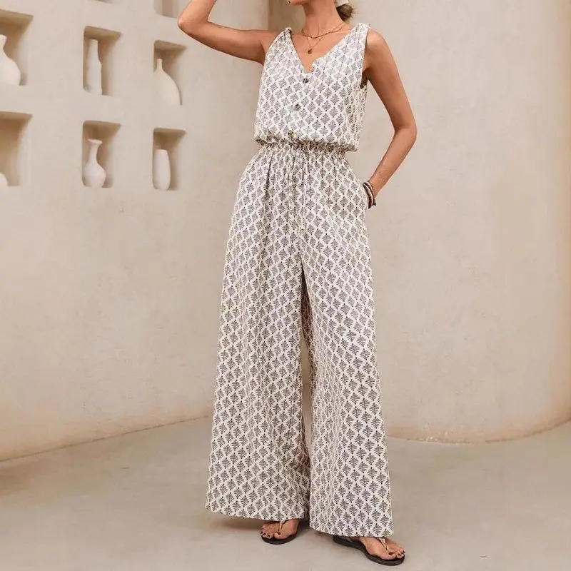 

2025 New Sexy Casual Faion plus Size Women's One-Piece Pants Low Waist Long Pants Polyester Spring Season