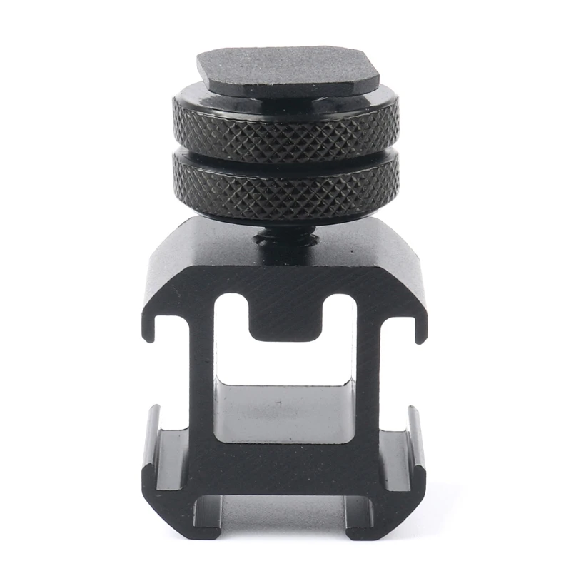 Triple Hot Shoe Mount Adapter Dual Screws Bracket Stand Holder for DSLR Camera for LED Video Microphone Monitor Flash Light