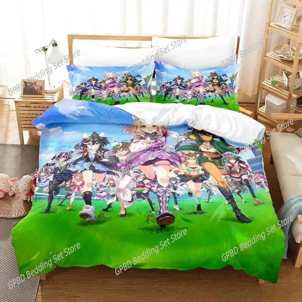kawaii Pretty Derby Bedding Set Single Twin Double Queen King Cal King Size Bed Linen Set