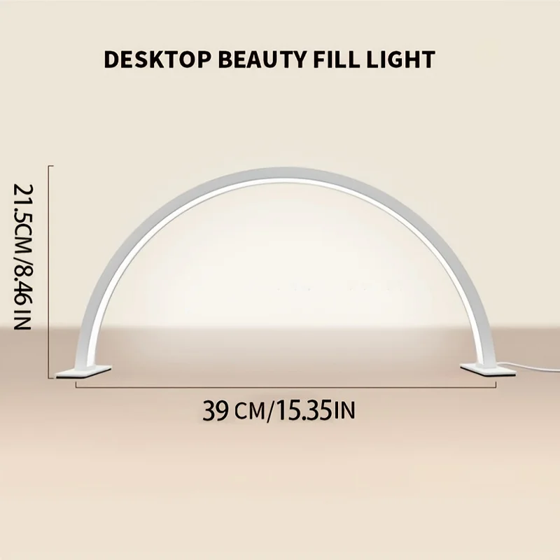 مصباح أظافر LED، مصباح أظافر يعمل بمنفذ USB، أضواء محمولة على شكل نصف قمر لمكتب الأظافر، ضوء عمل صالون التجميل، الإضاءة