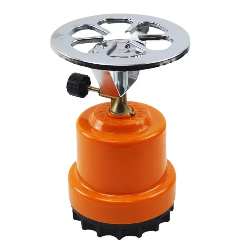 Portable outdoor camping stove with detachable coffee maker for camping lights