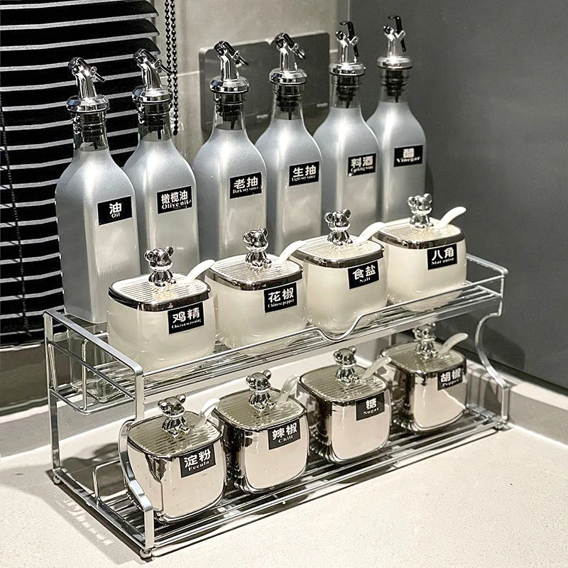 

High-end ceramic seasoning jar full set of seasoning bottles