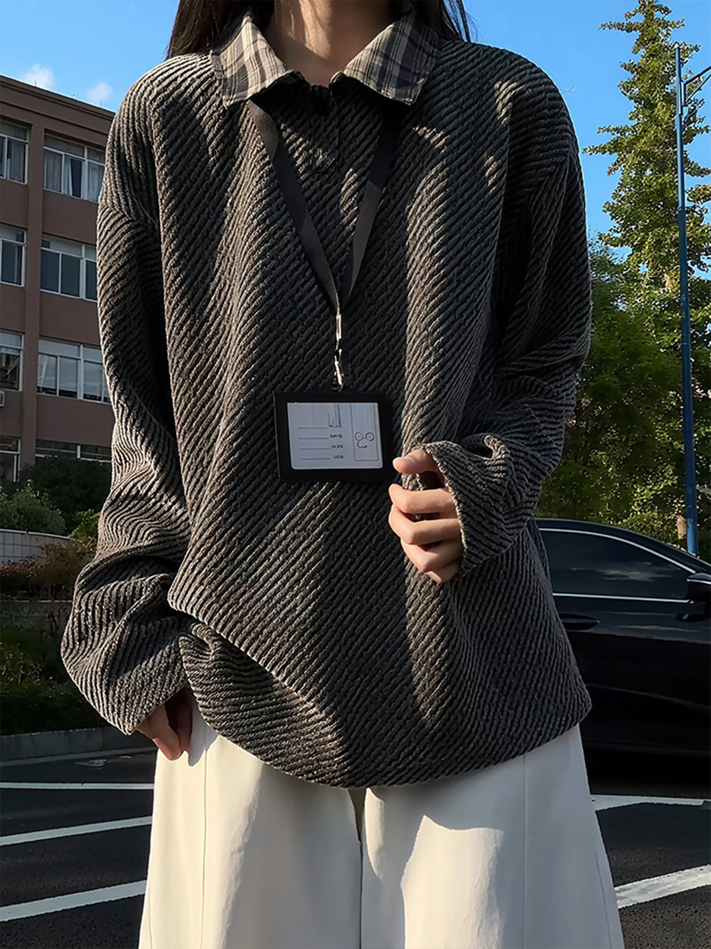 

Мужская толстовка Deep ey Plaid с воротником, осенне-зимняя, утепленная, базовый слой, с длинным рукавом, комфортная, свободного кроя