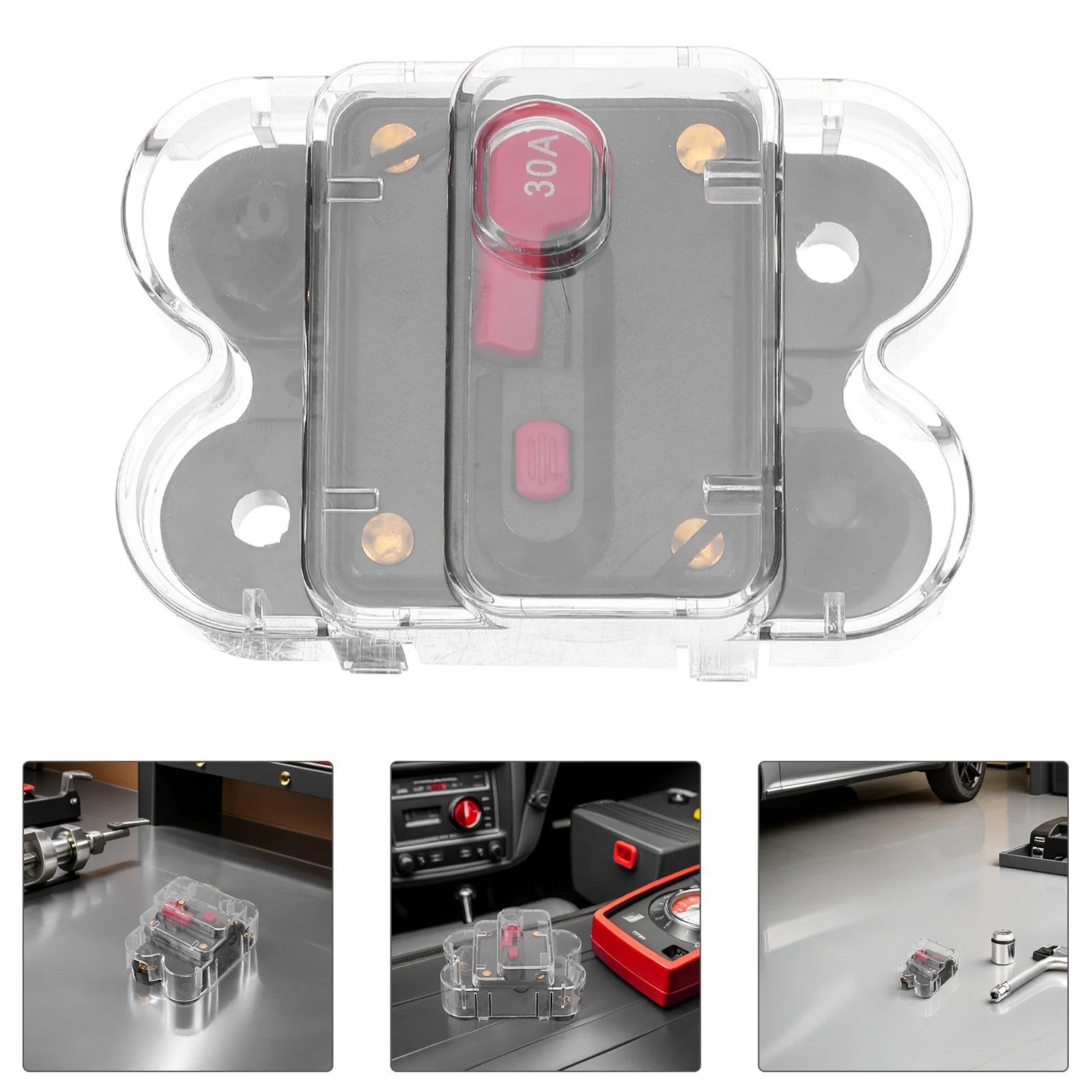 

30A Car Circuit Breaker Inline Fuse Block Holder For Automotive Rv Marine Boat Stereo Automatic Reset Manual Restore Overcurrent
