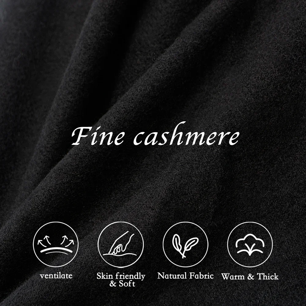 100% Lamb Wool Scarf Solid Color Plain Women Man Winter Warm Soft Neck Scarves Real Wool Shawl Brand 2024 Female Cashmere Scarf