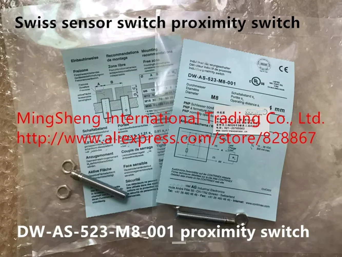 

Original new 100% sensor switch DW-AS-523-M8-001 proximity switch