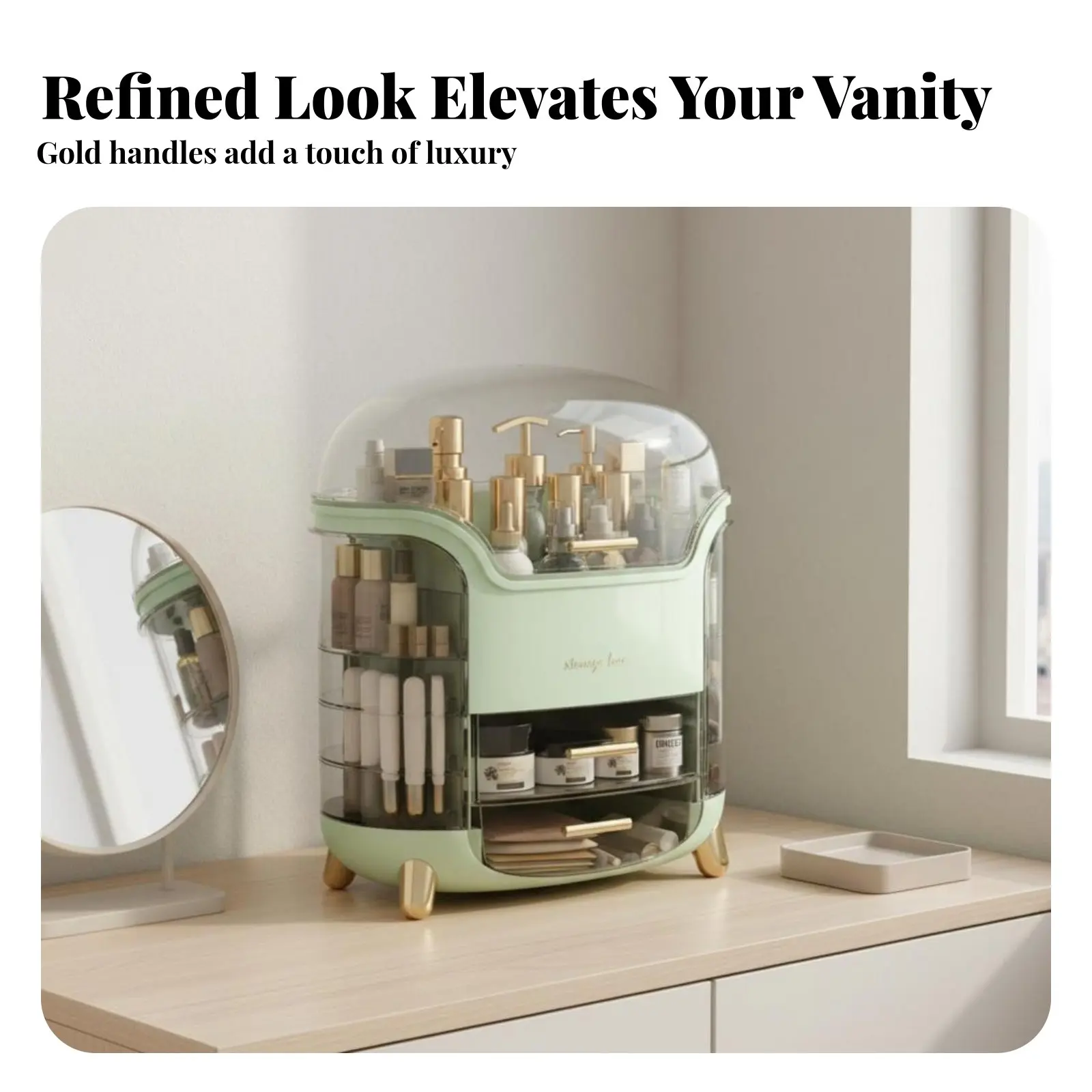 

Многофункциональный косметический органайзер с ящиками, большой емкости, на ножках, стильный дизайн, экономия места, для студентов