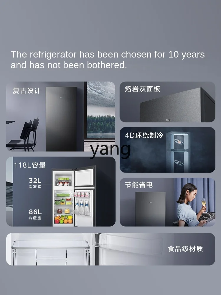 cx  Single Door Refrigerated Energy-Saving Small Refrigerator Rental Office Retro