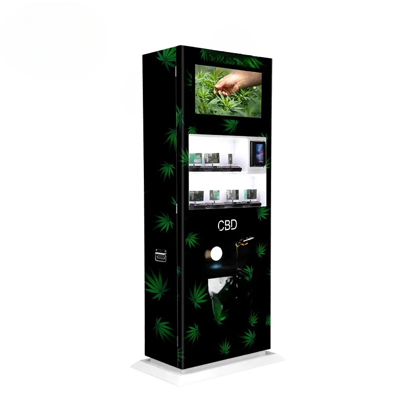 profitable business low cost id card reader age verification hemp pot cbd vending machine for sale