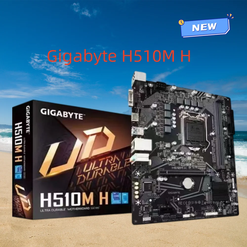 New Gigabyte H510M H motherboard LGA120 socket supports 10th, 11th, and 12th generation Intel processors. DDR4 dual-slot M.2