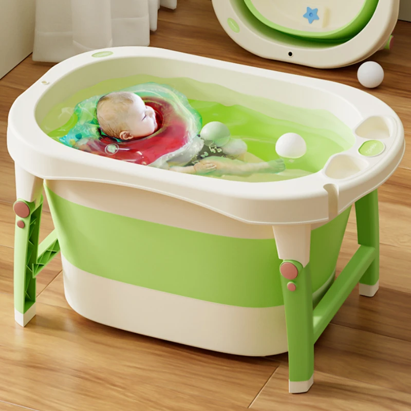 English  Tub Thickened Oversized Folding Bathtub for Newborns Household Showering Tool for Kids Durable Spacious