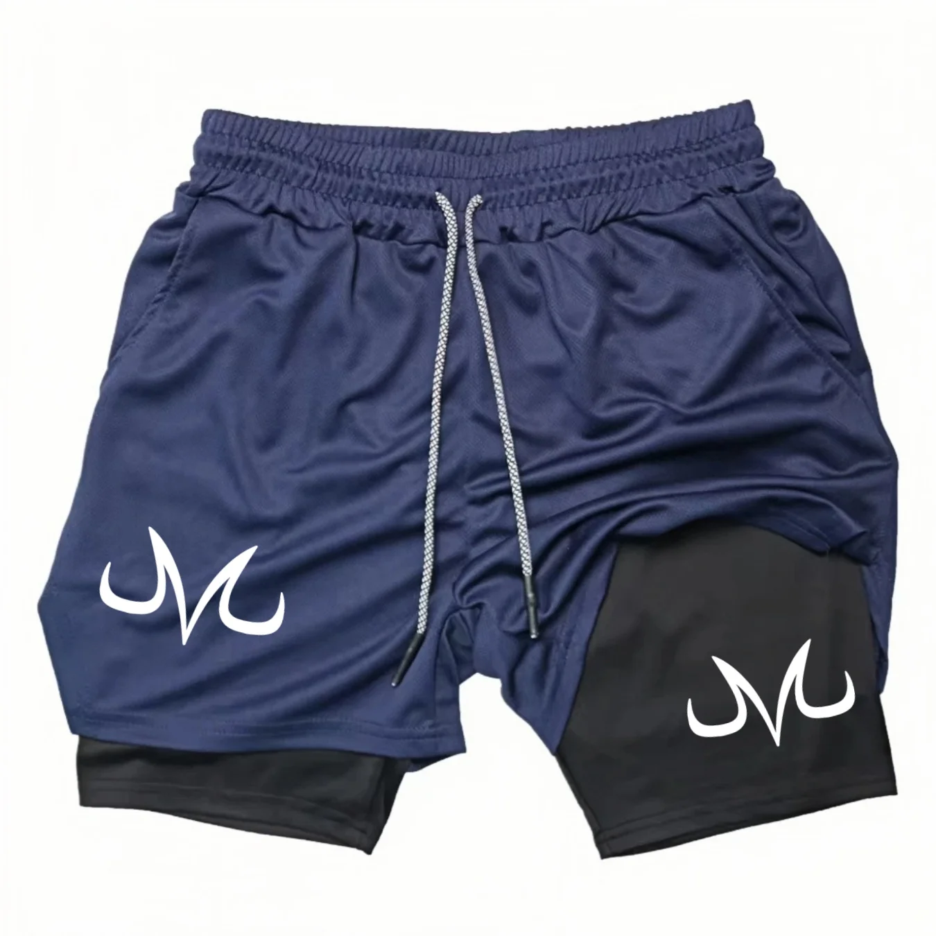 Men's summer shorts: double-layered, breathable indoor gym shorts, suitable for outdoor activities like running and basketball
