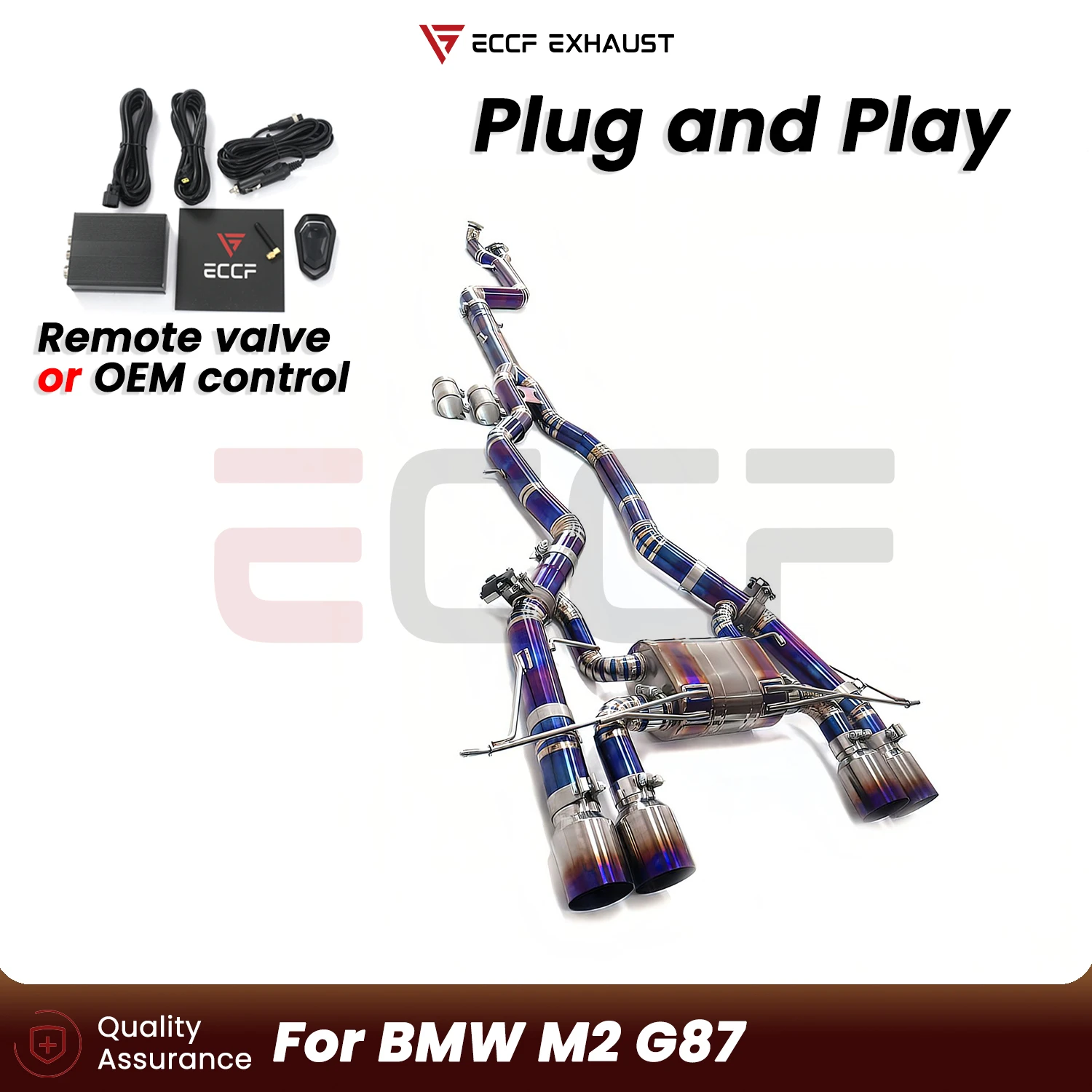 ECCF For BMW M2 G87 2023+ Titanium Catback Exhaust System Plug and Play Performance Upgrade Easy Installation