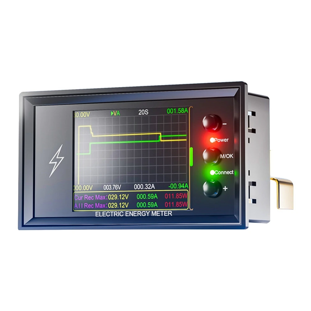 

AT14 DC 0-420V 100A Wifi тестер аккумулятора/питания 2 в 1 двунаправленный Амперметр индикатор мощности батареи DCV тестер