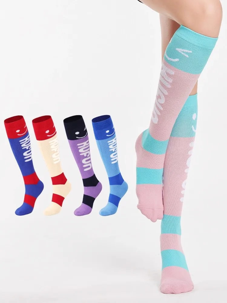 

KUFUN Ski Socks Children Thick Knee-high Boys Girls Cotton Blend Terry Snowboard Warm Winter Outdoor Sports