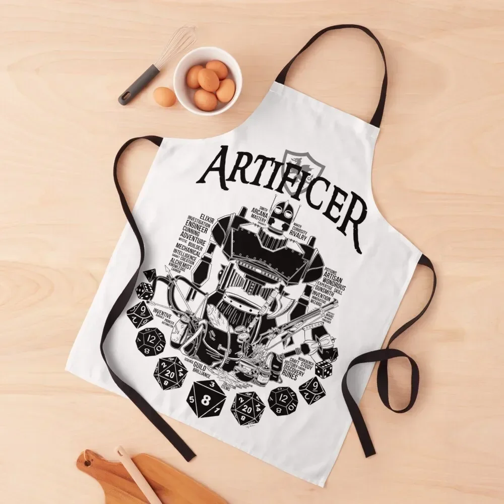 RPG Class Series: Artificer - Black Version Apron Restaurant Kitchen Equipment Woman Work Apron