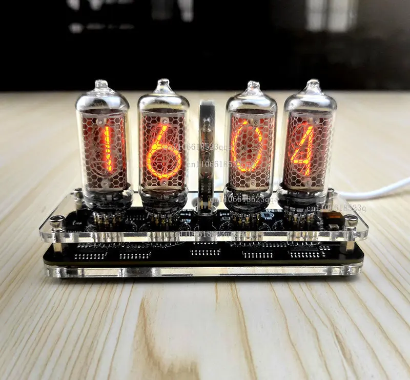 

Часы с 4-битными светодиодными трубками IN-8, часы в стиле Nixie