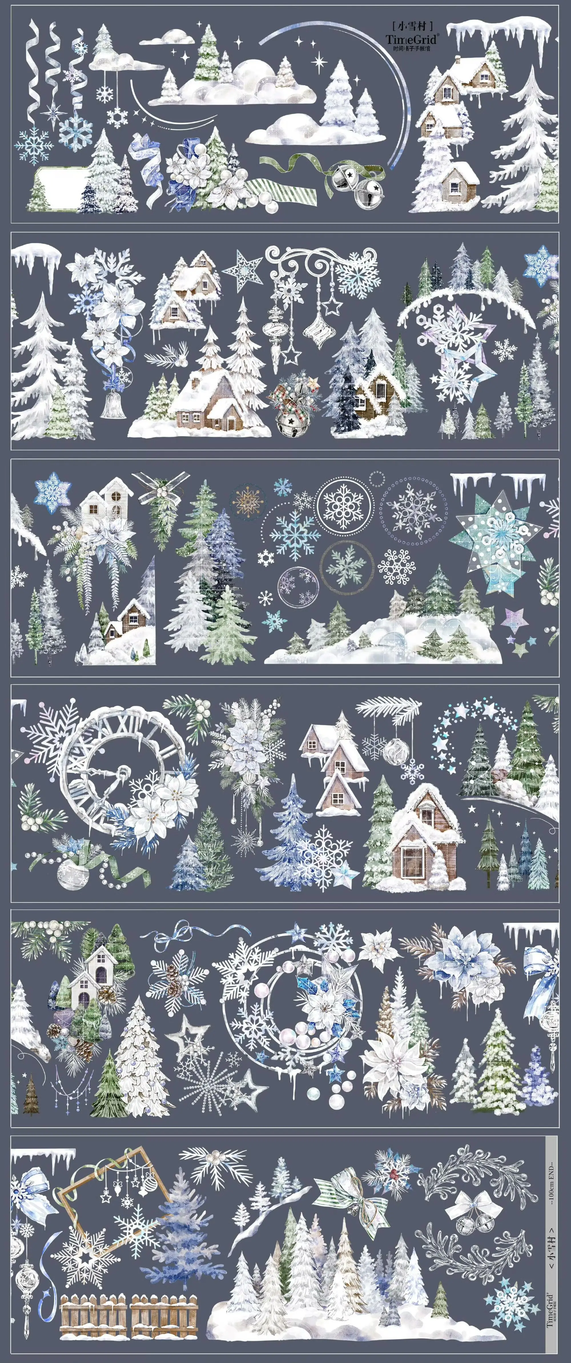 Many Designs TimeGrid Washi Pet Masking Tape Sample Colleciton