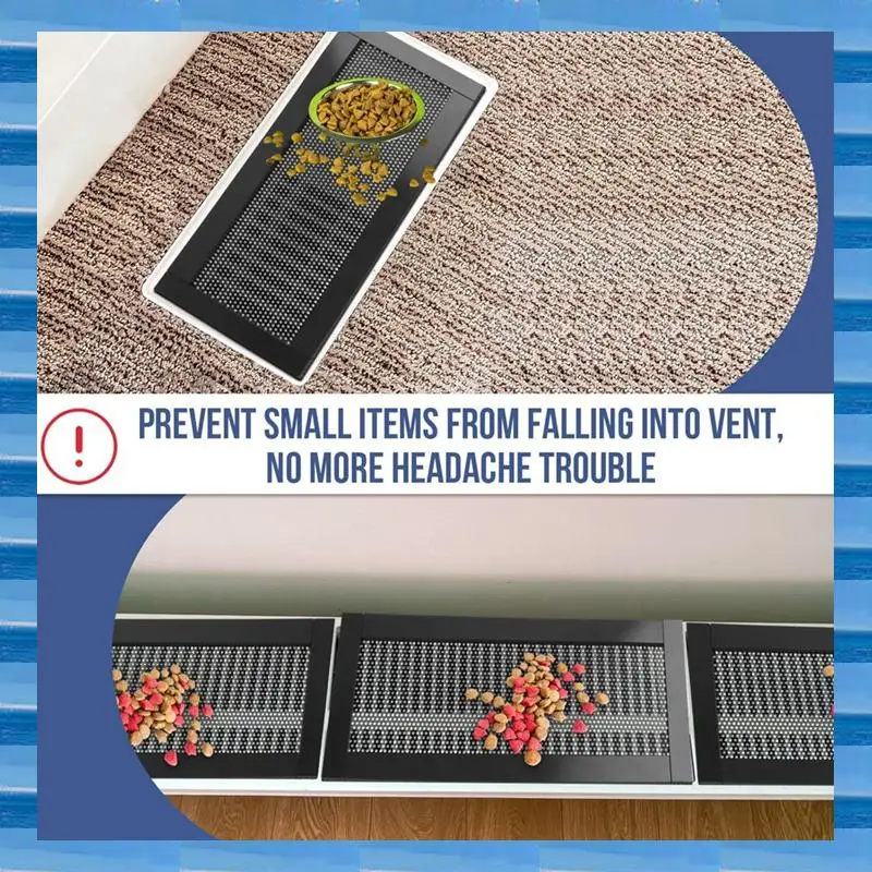 

AT53 8 шт. магнитная вентиляционная крышка для пола 4X10 дюймов крышка вентиляционного экрана ПВХ для стены, потолка, пола, улавливает мусор Dura