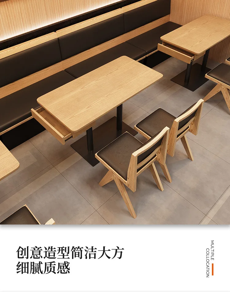 Hong Kong style tea restaurant against the wall card seat sofa catering hotel table and chair combination noodle shop rice noodl