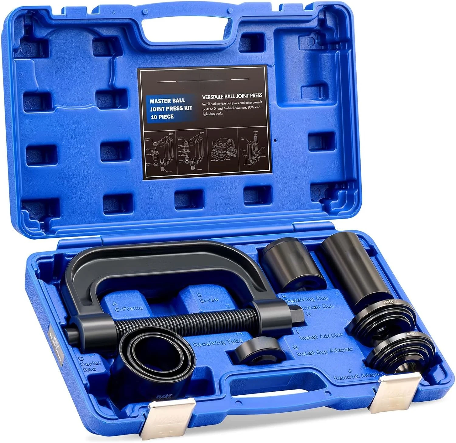 

Heavy Duty Ball Joint Press & U Joint Removal Tool Kit with 4x4 Adapters, for Most 2WD and 4WD Cars and Light Trucks