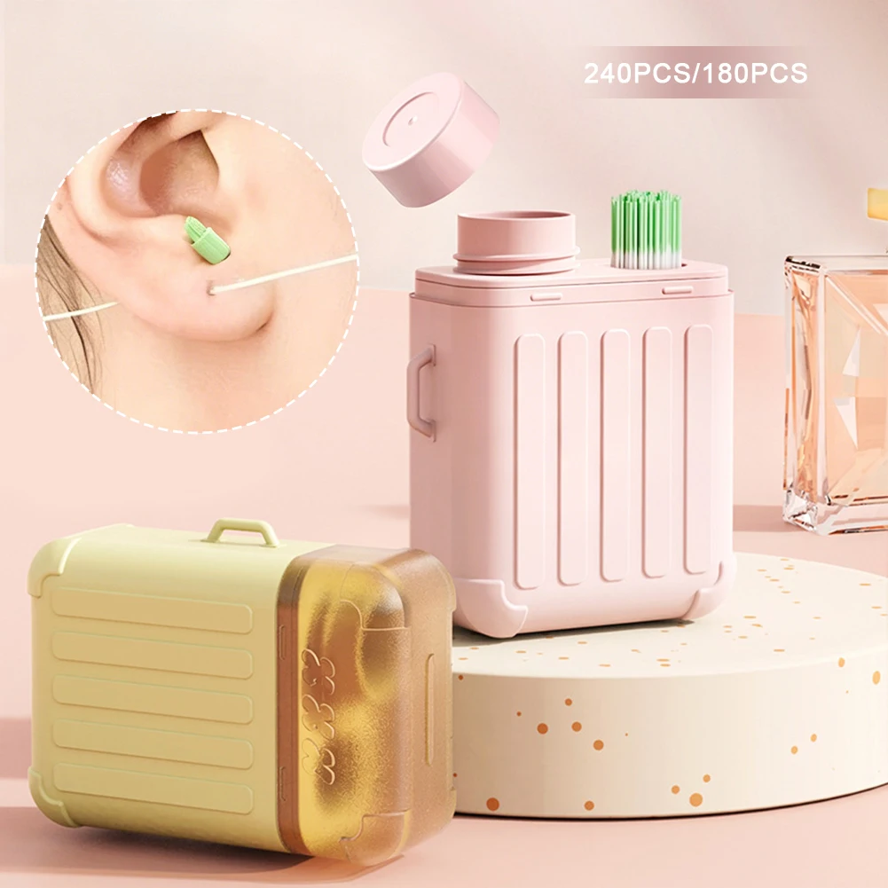 180/240PC Ear Piercing Cleaning Effective Ear Hole Cleaner Tool Disposable Earrings Hole Clean Paper Line for Removing Dirt Odor