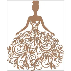 Top Monochrome Princess Dress Patterns, Counted Cross Stitch Kits, Embroidery Needlework Sets, DIY, 11CT, 14CT, 18CT, TOP