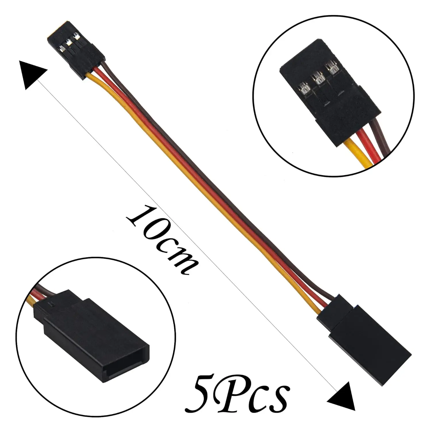 18Pcs 3-Pin JR Servo Extension Cable,1 JR Male to 2/3 Female JR Y Harness Servo Cable & 3.93\