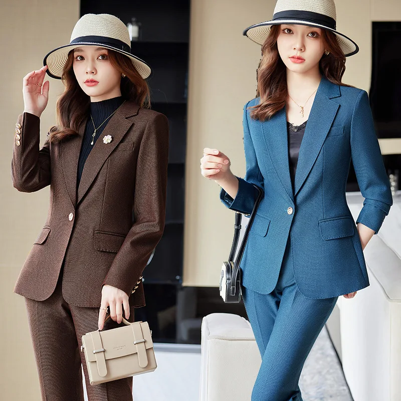 2023 High-End Suit Women's Pants Professional Suit Spring and Autumn Jacket Temperament Civil Servant Interview Formal Wear Fiel