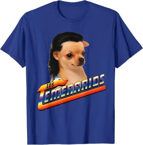 Los Temerarios Hund Lustiges Meme T-Shirt Süßes Y2k Hund Variation Brainrot Grafik Outfit Humorvolle Kunst Neuheit Spruch T-Shirt Streetwear – Detail 8