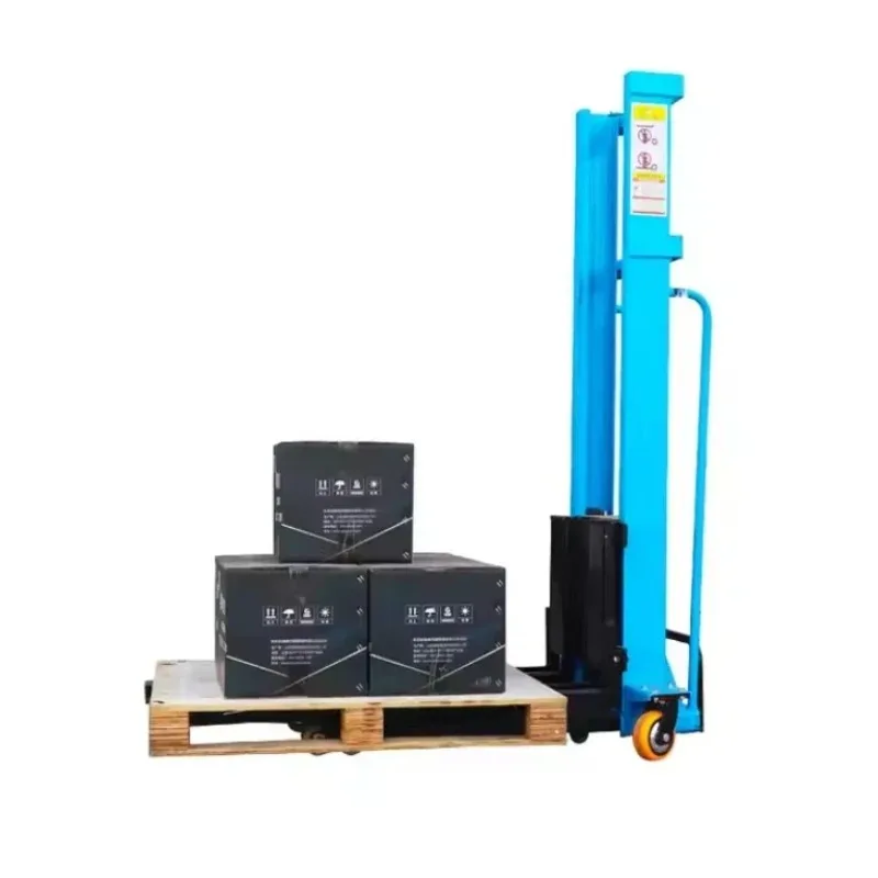 A nova empilhadeira elétrica de carregamento de mini armazém é equipada com um motor 1000kg500kg veículo empilhadeira empilhadeira empilhadeira