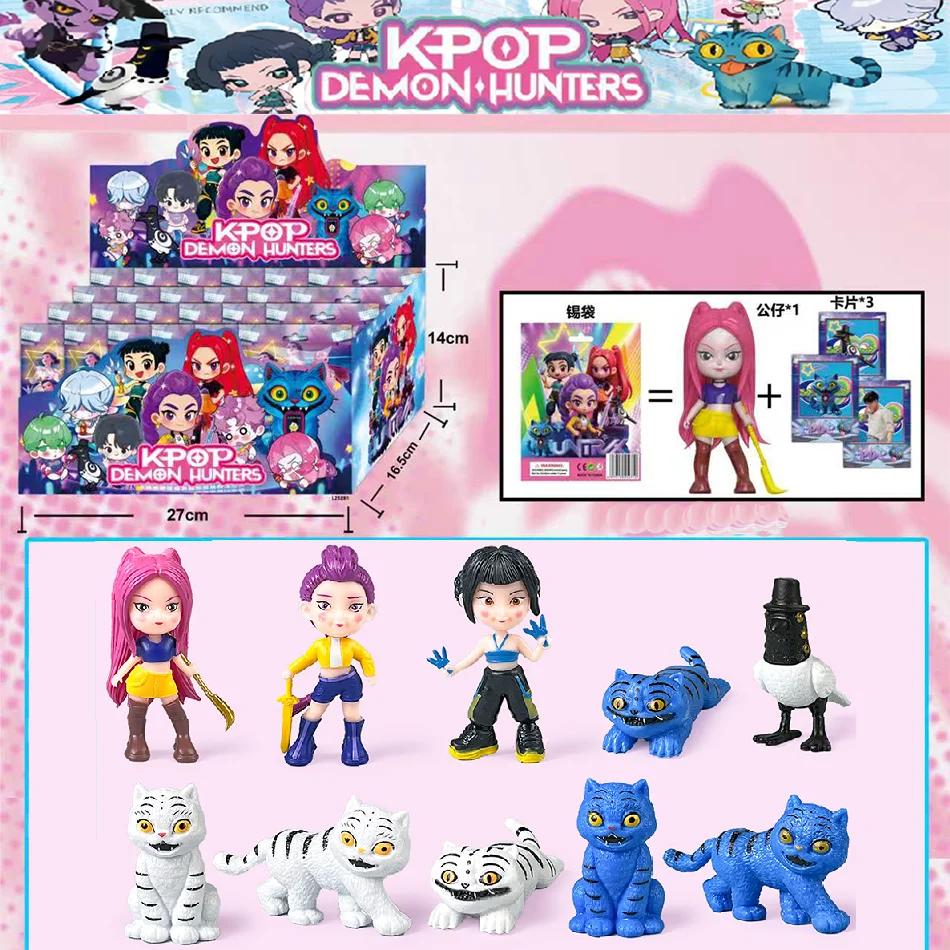 24 pz Anime Kpop Devil Hunter Cieco Scatola Smontaggio Divertimento Cieco Sacchetto Piccola statua Modello Periferico Desktop Cieco scatola decorazione