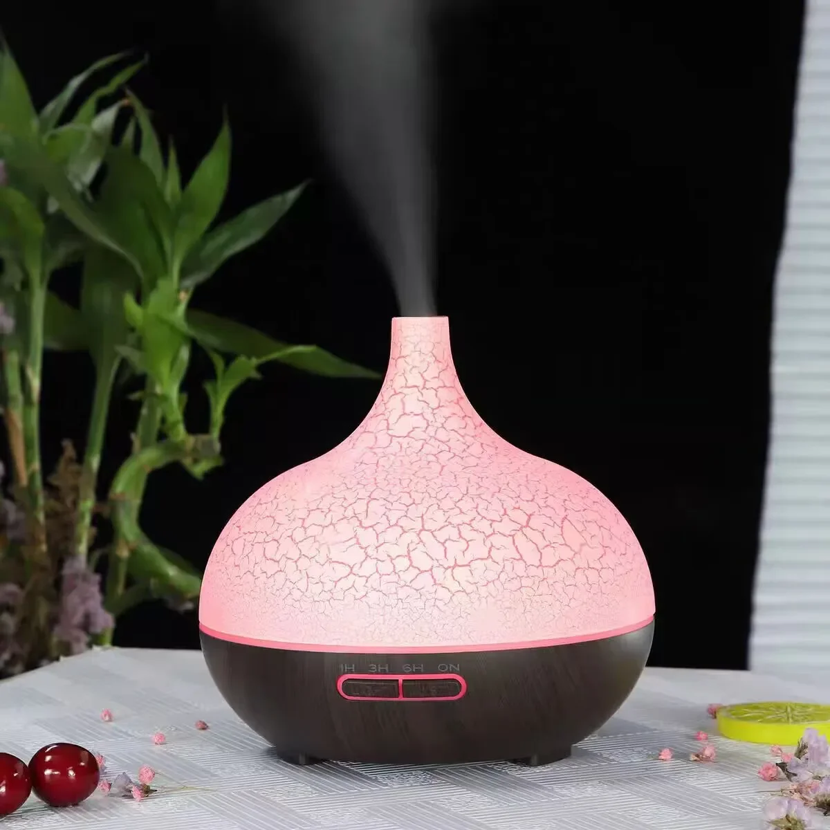Humidificador ultrasónico de color crack, difusor de aceites esenciales, spray de aire, máquina de fragancia junto a la cama