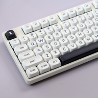 PBT Material 126 Keys MOA Profile Minimalist White Dye Sublimation Keycaps Set For MX Switches Gaming Mechanical Keyboard