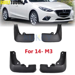 Front Rear Molded Mud Flaps For Mazda 3 (BM) Axela 4-Door Sedan 2014-2017 Mudflaps Splash Guards Mud Flap Mudguards 2015 2016