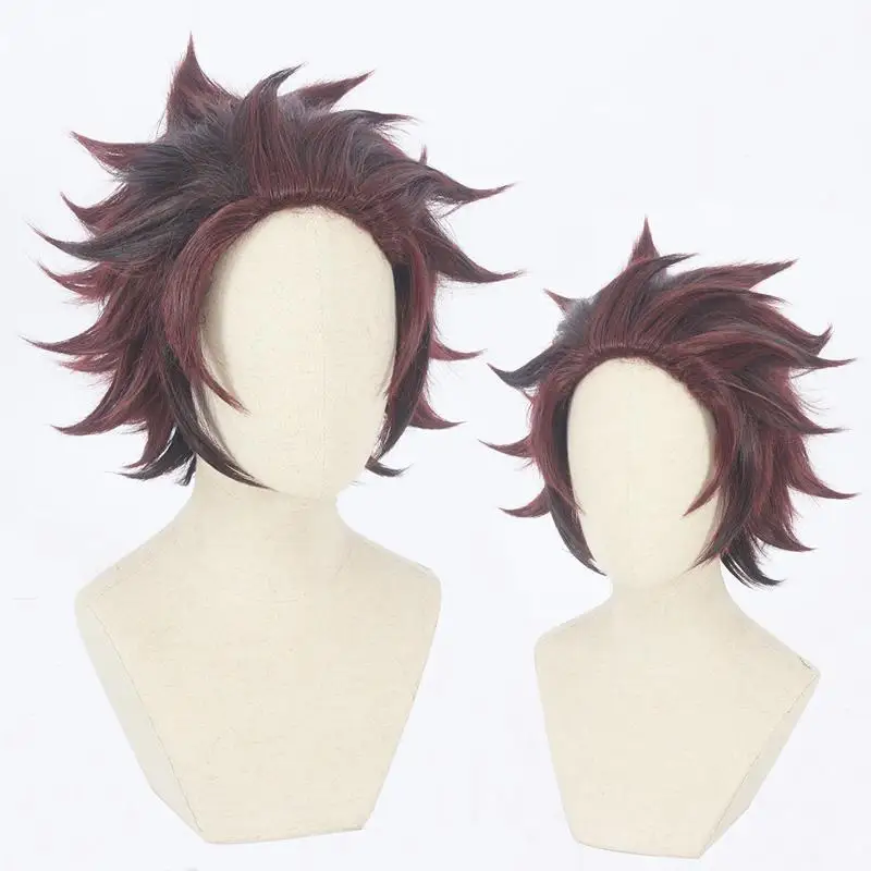 

Anime Chasseur De Demons Cosplay Kamado Tanjirou Role Playing Wigs Halloween Cosplay Wigs