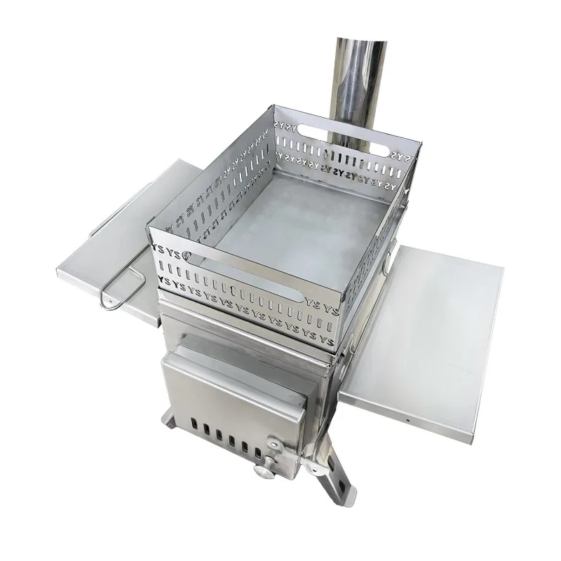 Stainless Steel Sauna Stove for Outdoor Camping Tent Wood Burning Heater Portable Folding Firewood Stove for Home Use