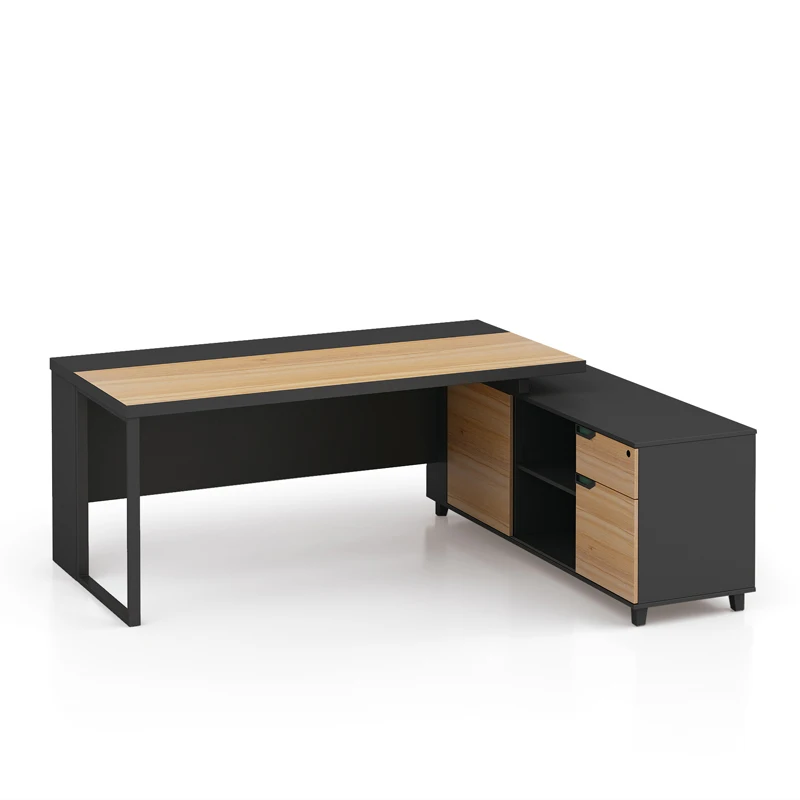 

China Manufacturing High Tech Executive L Shaped Desktop Office Table Furniture Set