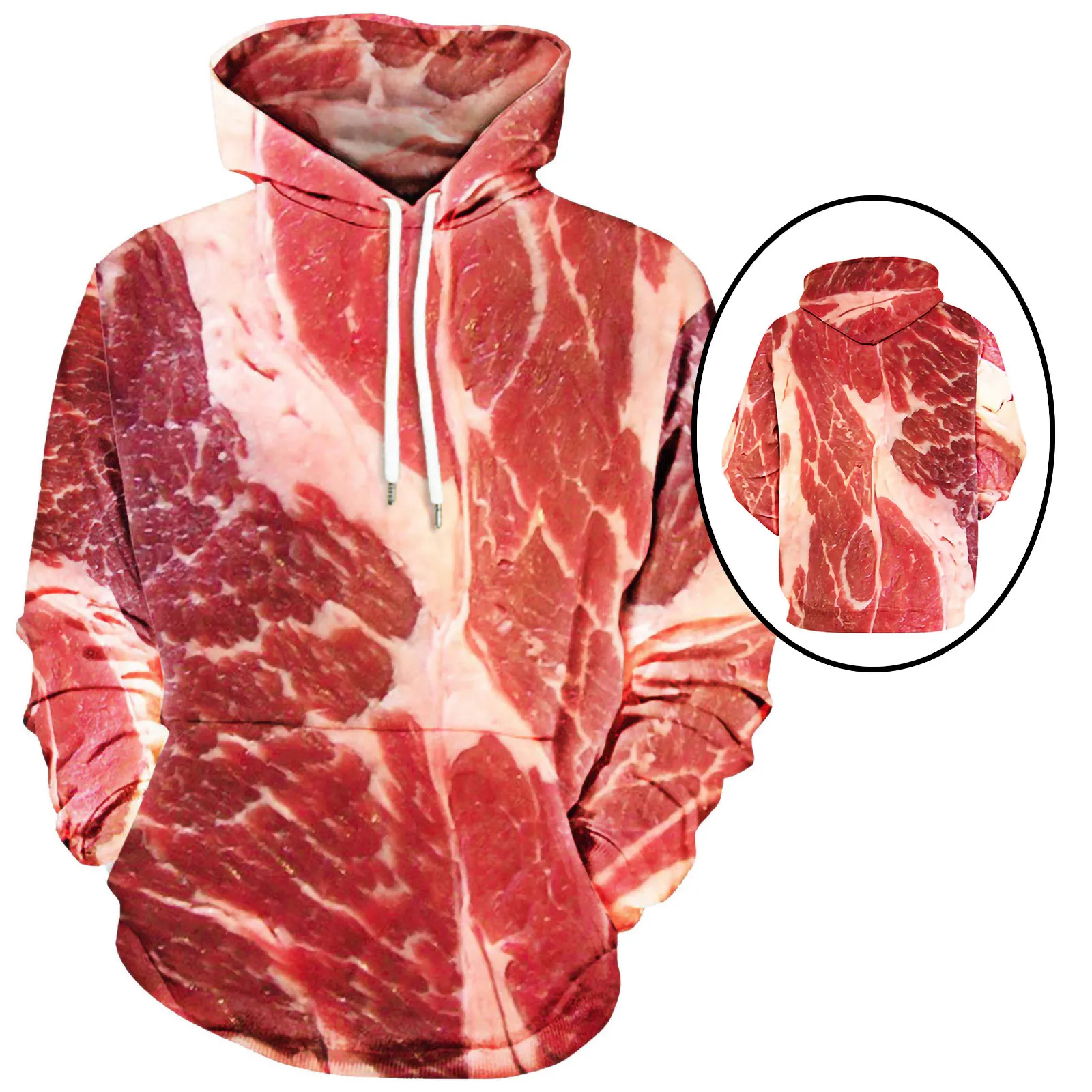 

Creative Meat Sweatshirt 3d Print Men/Women Casual Fashion Long Sleeves Tracksuit Kids Personality Coat Oversize Unisex Clothing