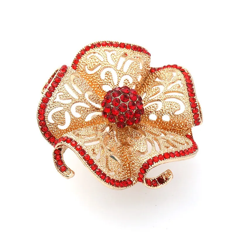 

Exaggerated Hollow out Diamond Ring n West Faion Simple Retro Floral Design Alloy Material Faionable Accory