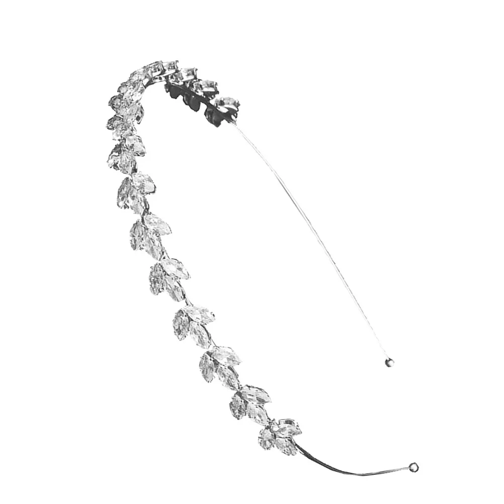 

1Pcs Retro Rhinestone Elegant Hair Hoop Silver Alloy Women Headdress Creative Fashion Accessory Hair Hoop Women Headdress