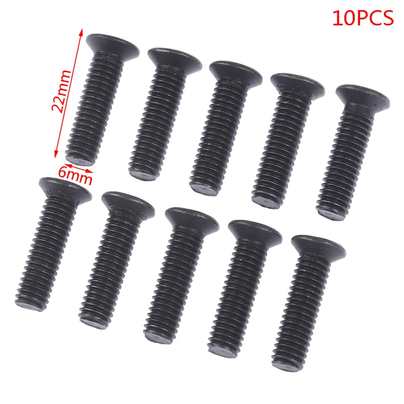 10Pc Fixing Screw M5*20mm M6*22mm Left Hand Thread For 1/2''UNF 3/8''UNF Drill Chuck Shank Adapter Metal Fixing Screw Head Tools