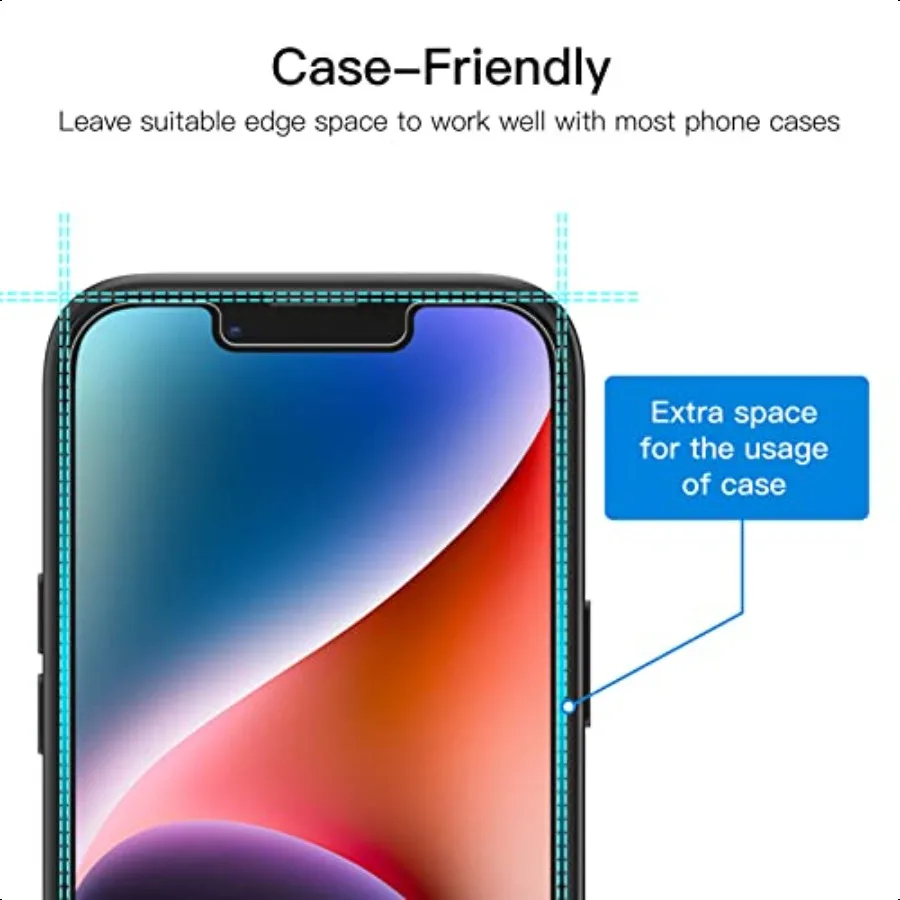 واقي شاشة الخصوصية لهاتف iPhone 14 Plus مقاس 6.7 بوصة من الزجاج المقوى المضاد للتجسس، عبوتان